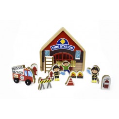 Metal Latch Playset - Fire Station